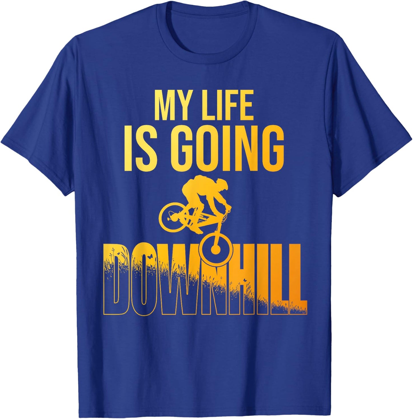 Cool Mountain Bike Art Boys Downhill Mountain Biking T-Shirt - T-Shirt | Royal