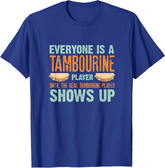 Tambourine Tambourinist Musician Tambourine Player T-Shirt - T-Shirt | Royal