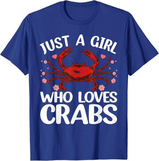Cool Crab Girls Crab Eating Lover Lobster Crabbing T-Shirt - T-Shirt | Royal