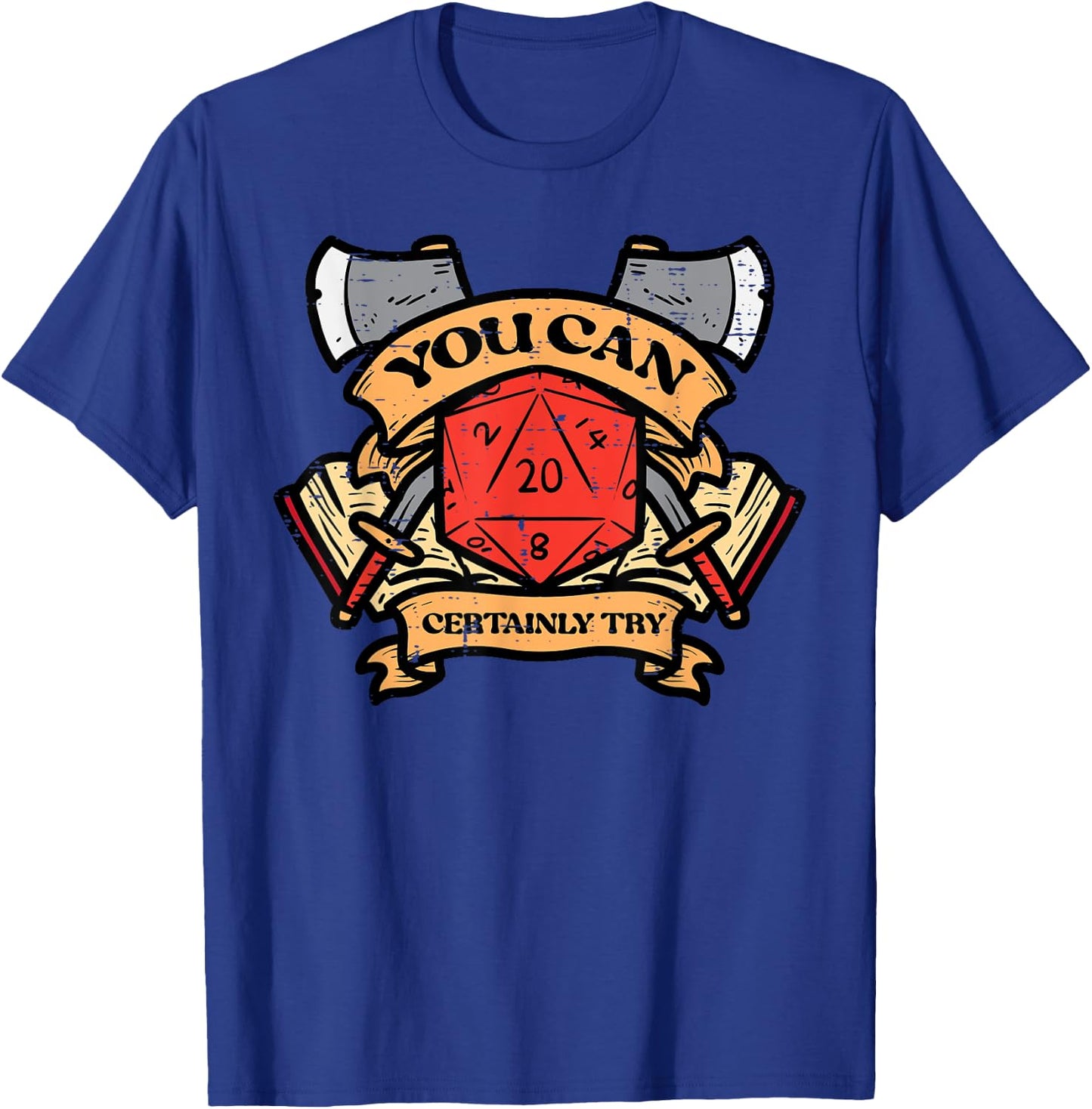 RPG You Can Certainly Try Funny Gamer Men Boys Kids T-Shirt - T-Shirt | Royal