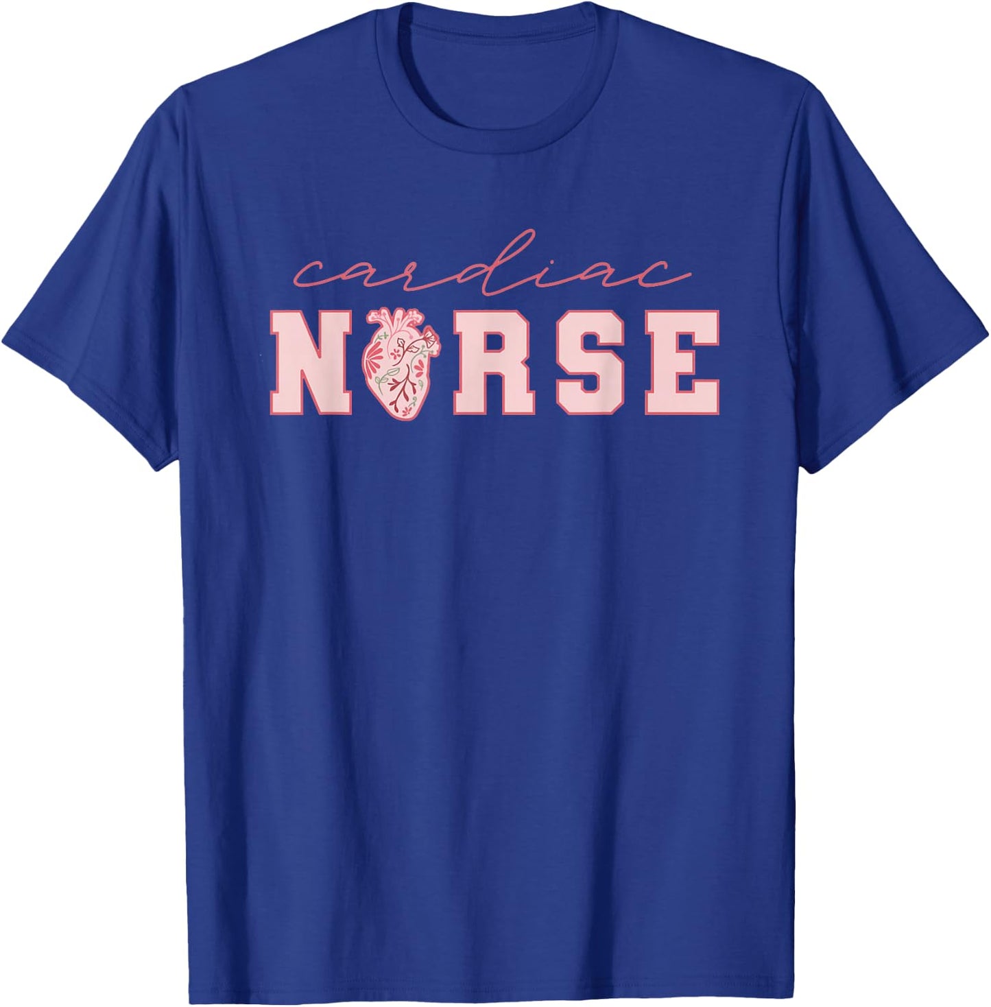 Cardiac Nurse Valentine's Day Telemetry Nurse CVICU Nurse T-Shirt - T-Shirt | Royal