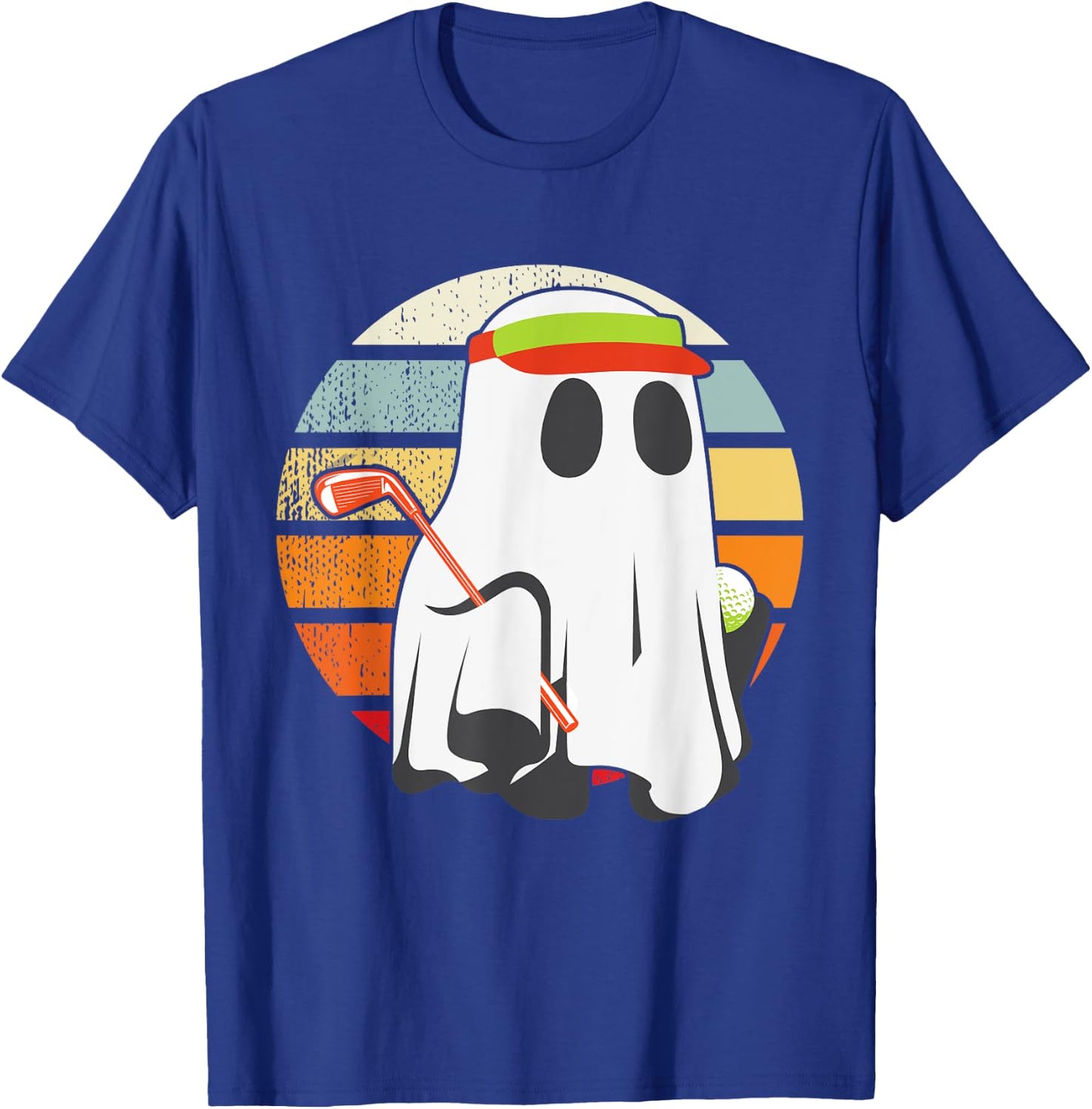 Funny Halloween Golfer Golf Ghost Men Women Kids Matching T-Shirt - T-Shirt | Royal
