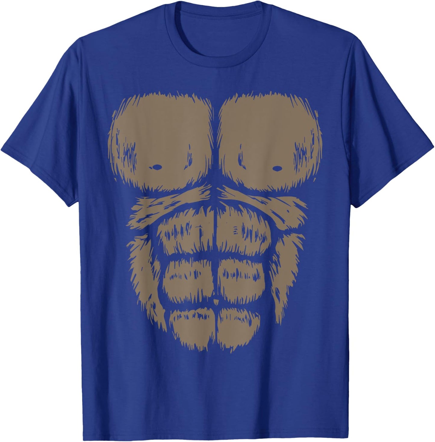 Gorilla Monkey Belly Chest Costume DIY Halloween Matching T-Shirt - T-Shirt | Royal