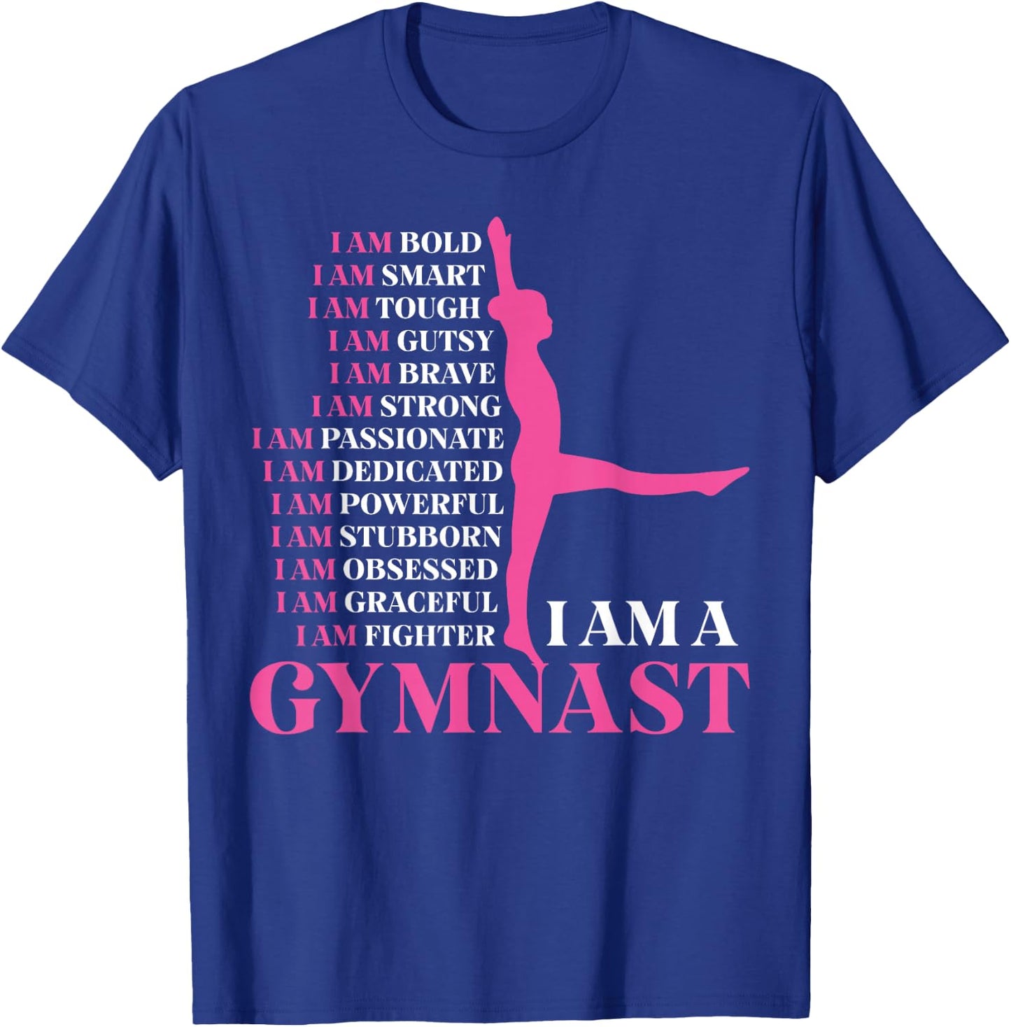 I Am A Gymnast Gymnastics Girls Boys Women Men Retro Sports T-Shirt - T-Shirt | Royal