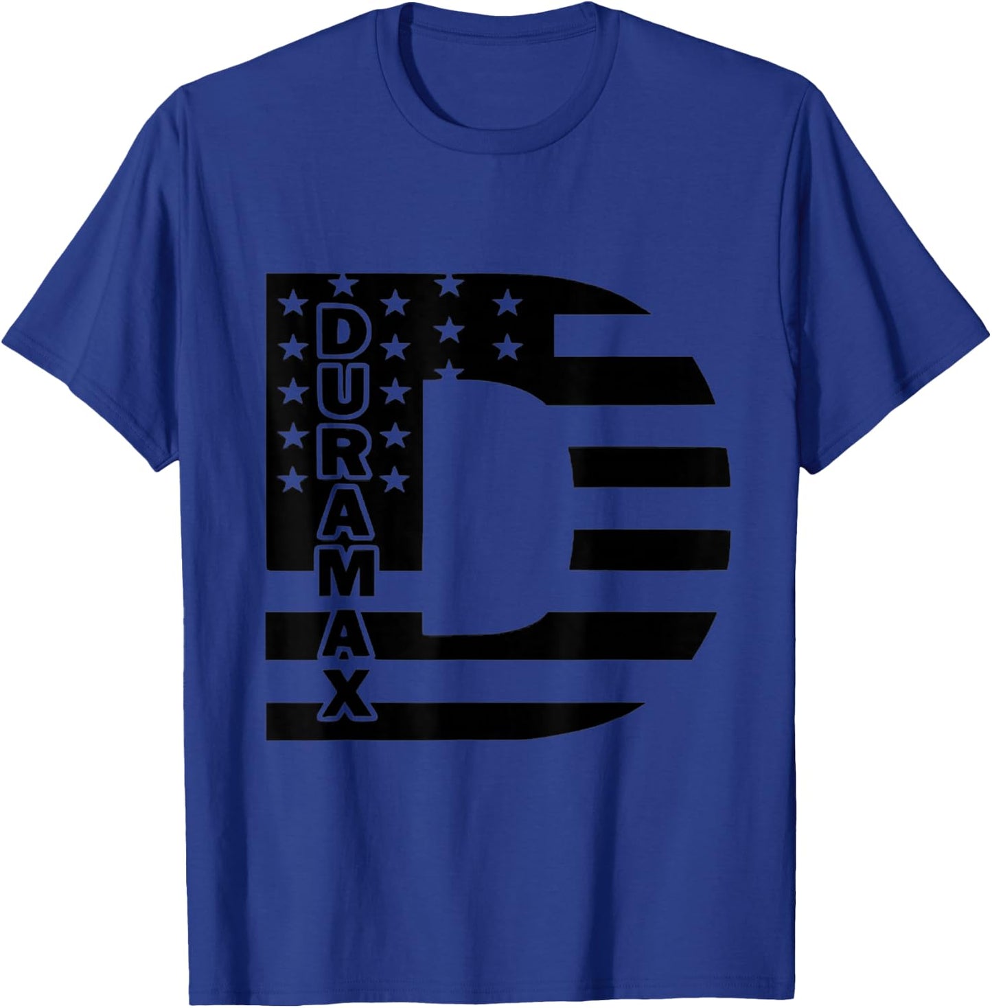 Duramax American Flag Shirt Diesel Truck Letter D USA T-Shirt - T-Shirt | Royal