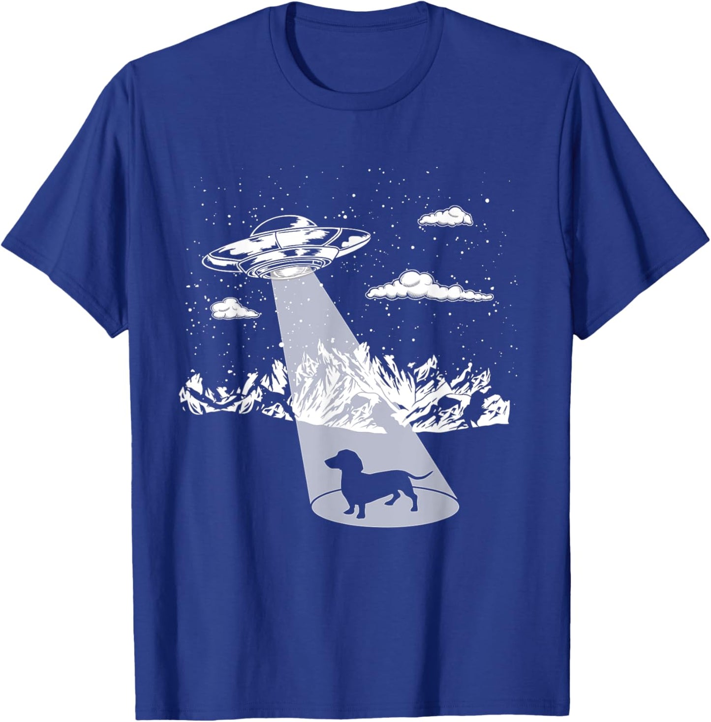 Funny Dachshund Ufo Designs Alien Abduction Dachshund for Dachshund Lovers, , Black, Short Sleeve, Small T-Shirt - T-Shirt | Royal
