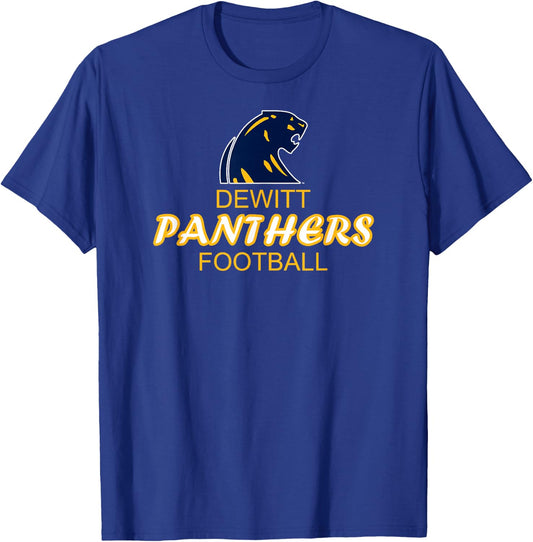 DeWitt High School Panthers Football T-Shirt - T-Shirt | Royal