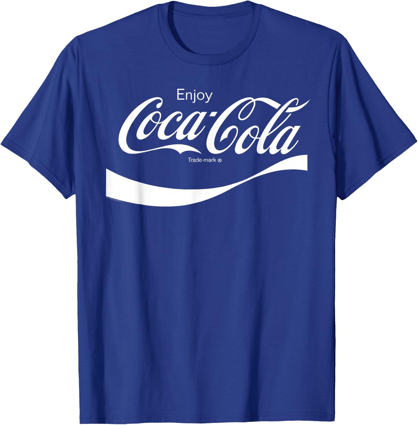 Coca Cola - Coca Cola Swoosh Logo T-Shirt - T-Shirt | Royal