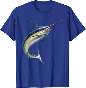 realistic Marlin fish for a lover Fishing T-Shirt - T-Shirt | Royal