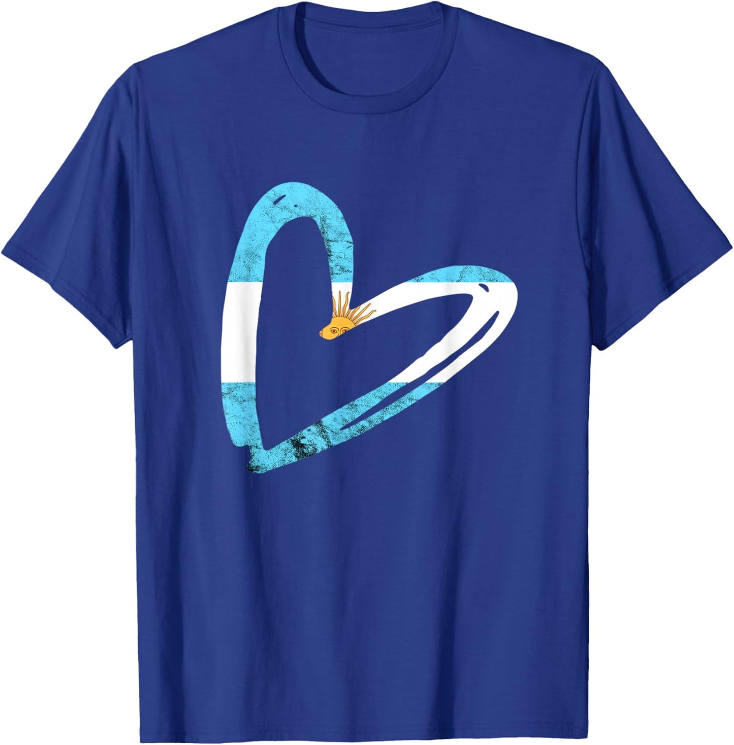 Argentinian Roots Heart Argentina Sun of May Argentina Flag T-Shirt - T-Shirt | Royal