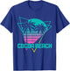 Cocoa Beach Florida Retro Vintage Surf 80s Souvenir Surfer T-Shirt - T-Shirt | Royal