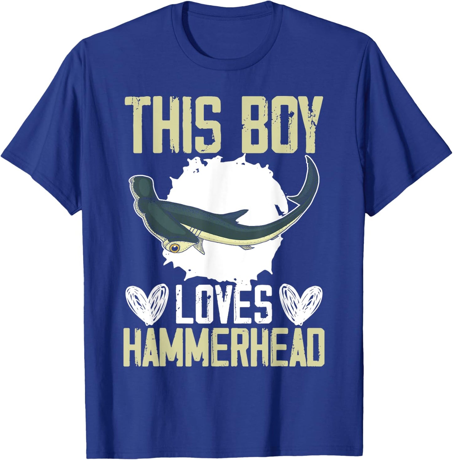 This Boy Loves Hammerhead Shark Marine Biology Animal T-Shirt - T-Shirt | Royal