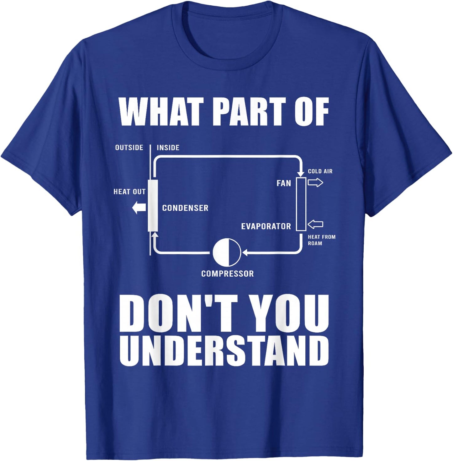 Cool HVAC Design Women Air Conditioning Ventilation T-Shirt - T-Shirt | Royal