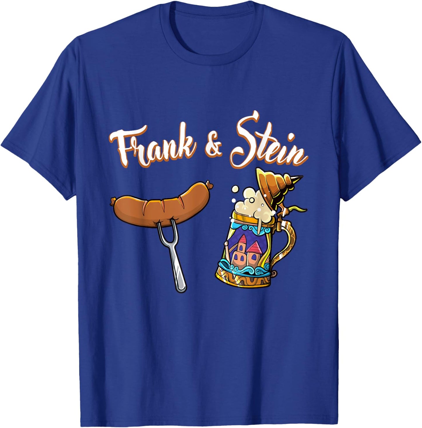 Frank & Stein Oktoberfest Funny Bratwurst Beer German Food T-Shirt - T-Shirt | Royal