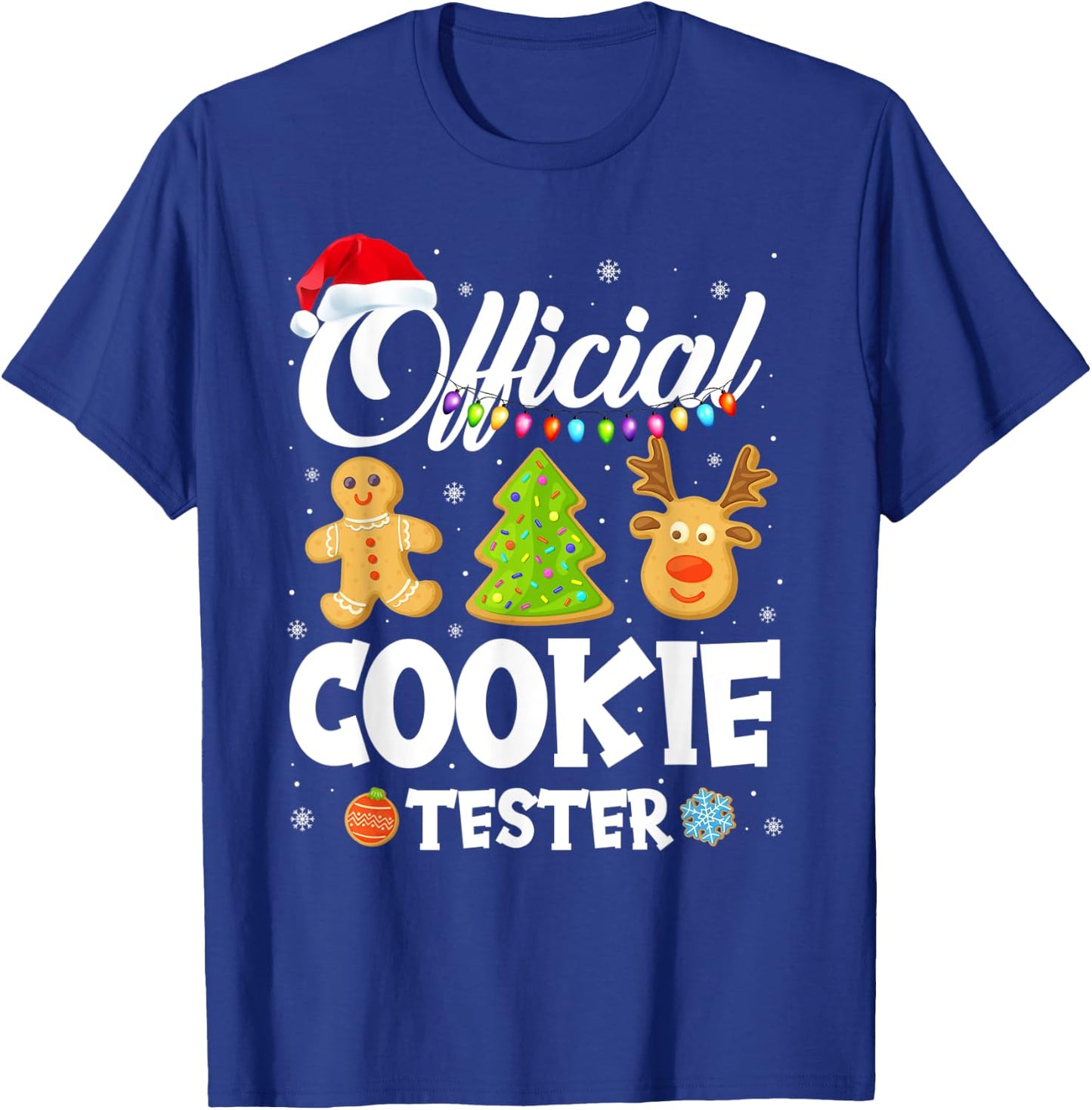 Official Cookie Tester Baking Crew Christmas Matching Family T-Shirt - T-Shirt | Royal