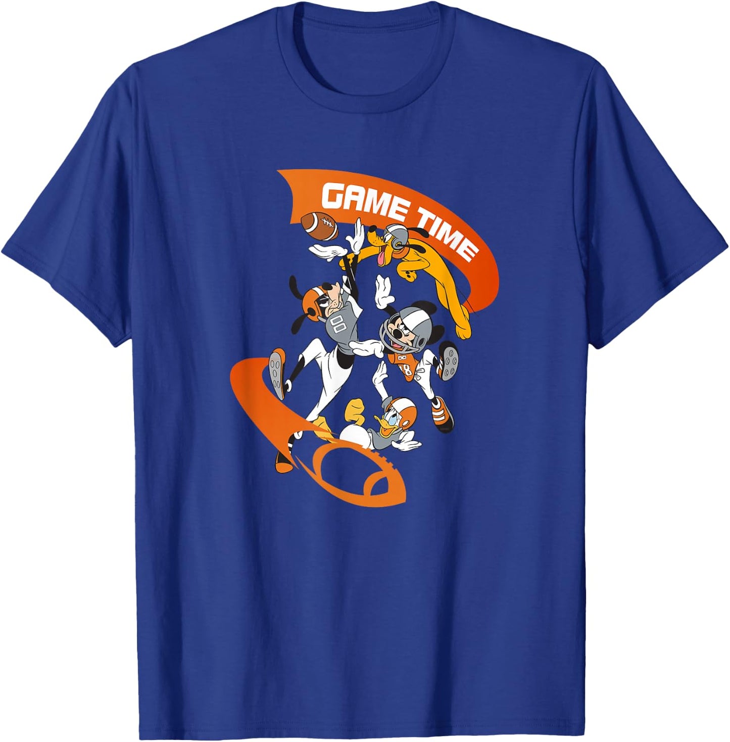 Disney Mickey Goofy Donald & Pluto Game Time Football Sports T-Shirt - T-Shirt | Royal