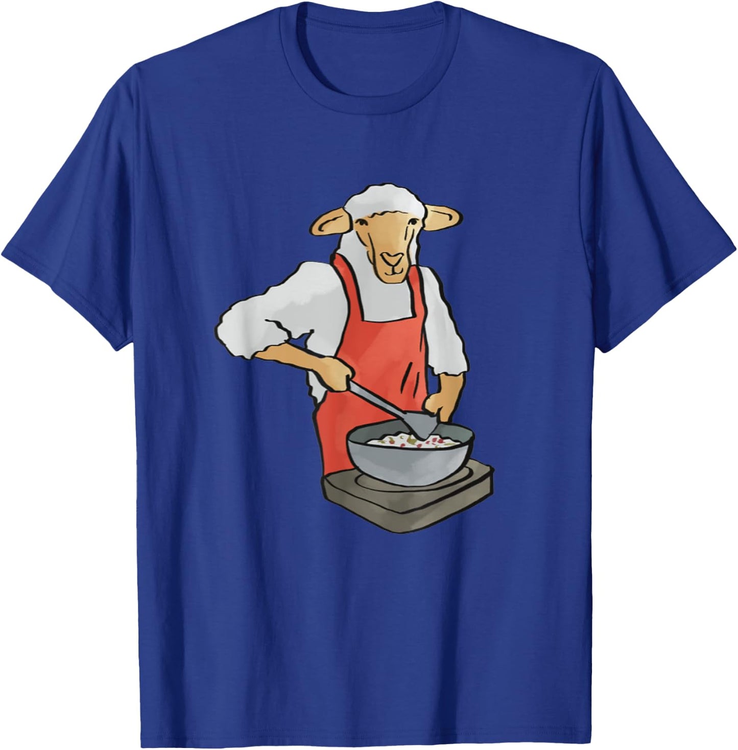 Lamb Cooking Funny Saying Cute Animal T-Shirt - T-Shirt | Royal