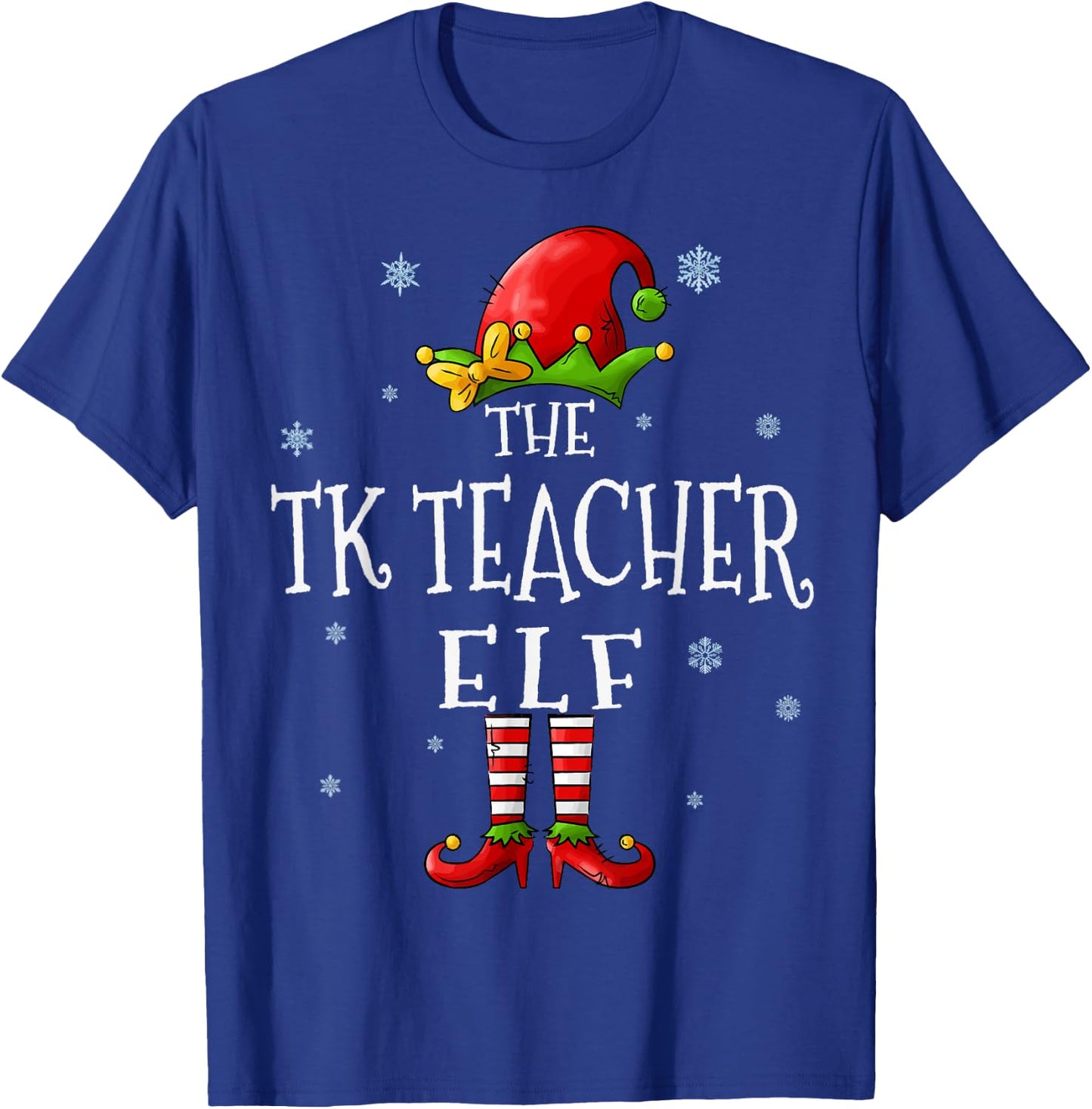 The TK Teacher Elf Squad Funny Groupe Matching Christmas T-Shirt - T-Shirt | Royal