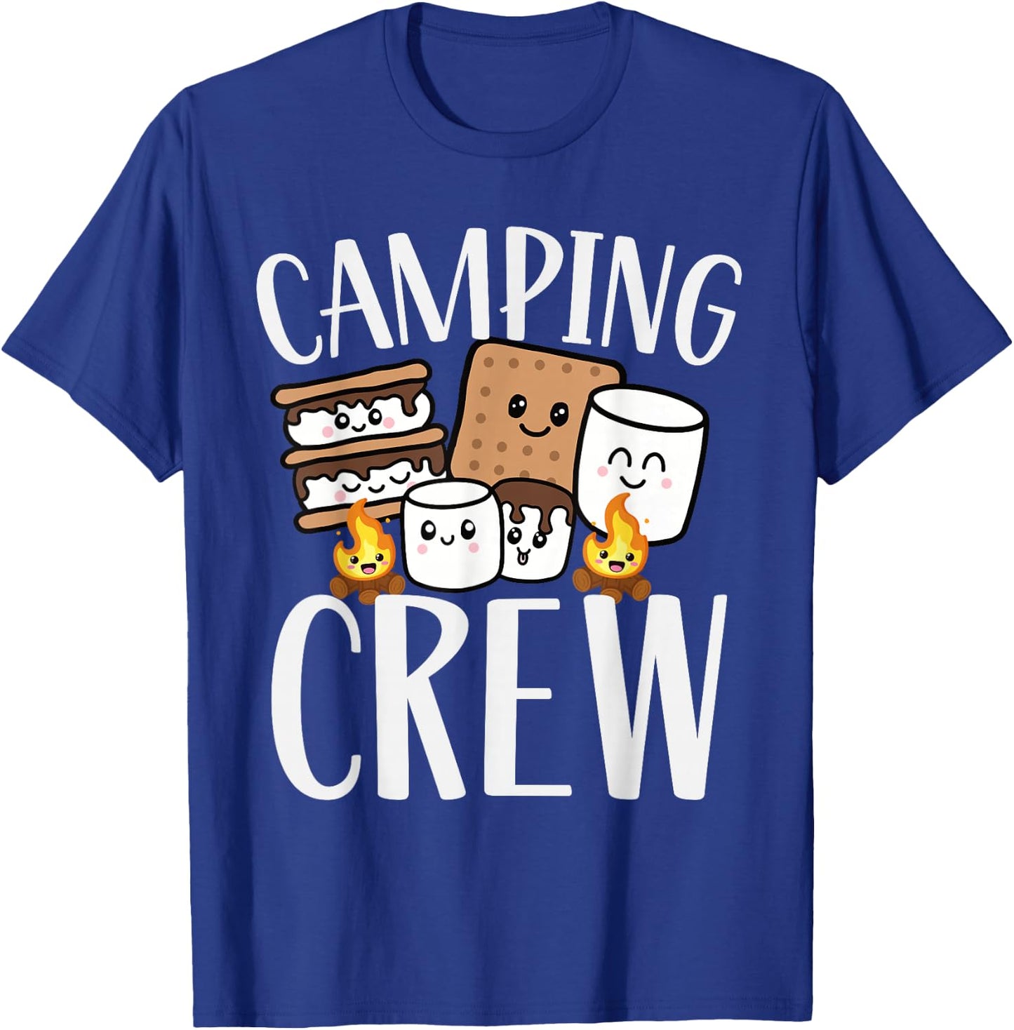 Camping Crew Smore Campfire Group Squad Team Kids Men Women T-Shirt - T-Shirt | Royal
