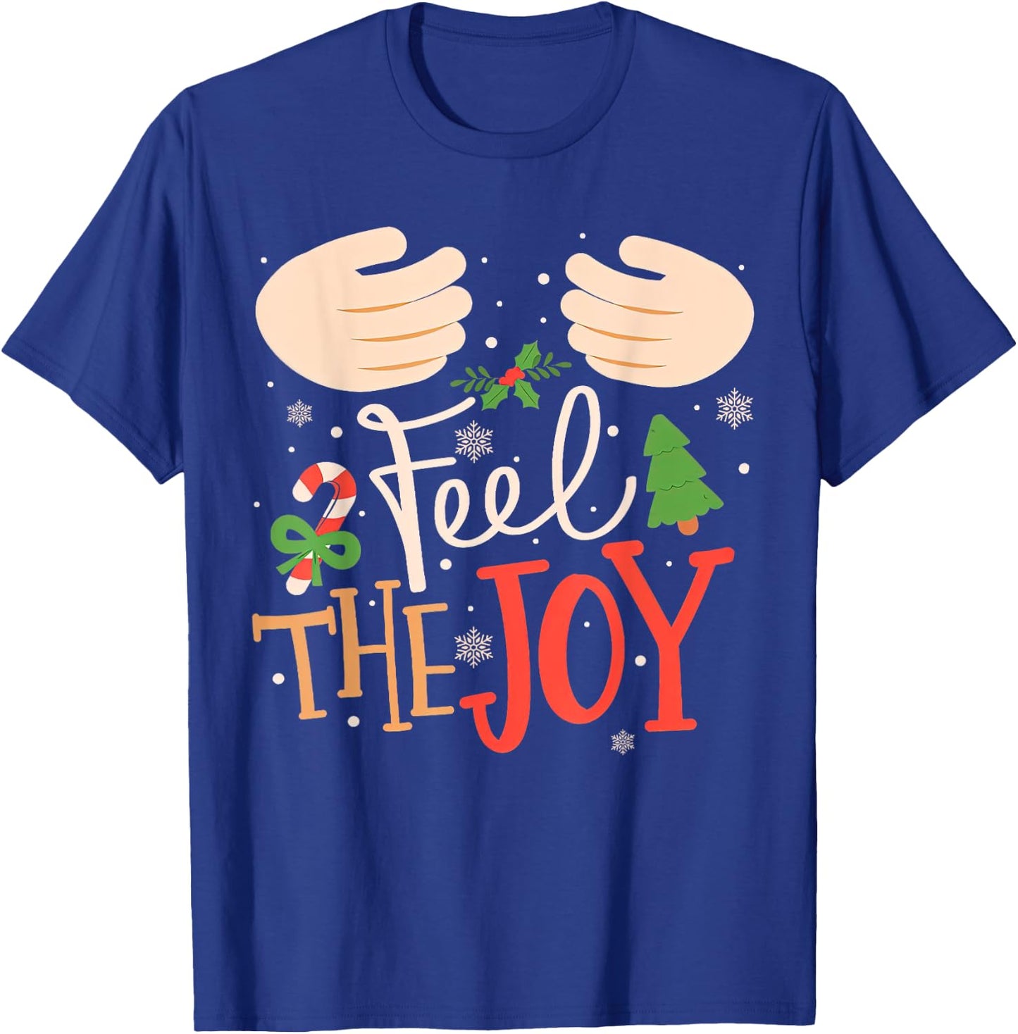Jingle My Bells Feel The Joy Funny Christmas Matching Couple T-Shirt - T-Shirt | Royal