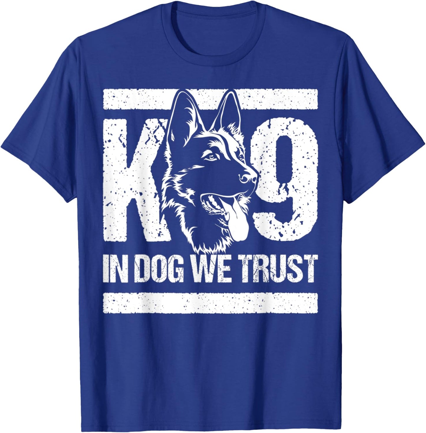 K9 Dog Unit Police Officer - K-9 In Dogs We Trust Men Women Kids T-Shirt - T-Shirt | Royal