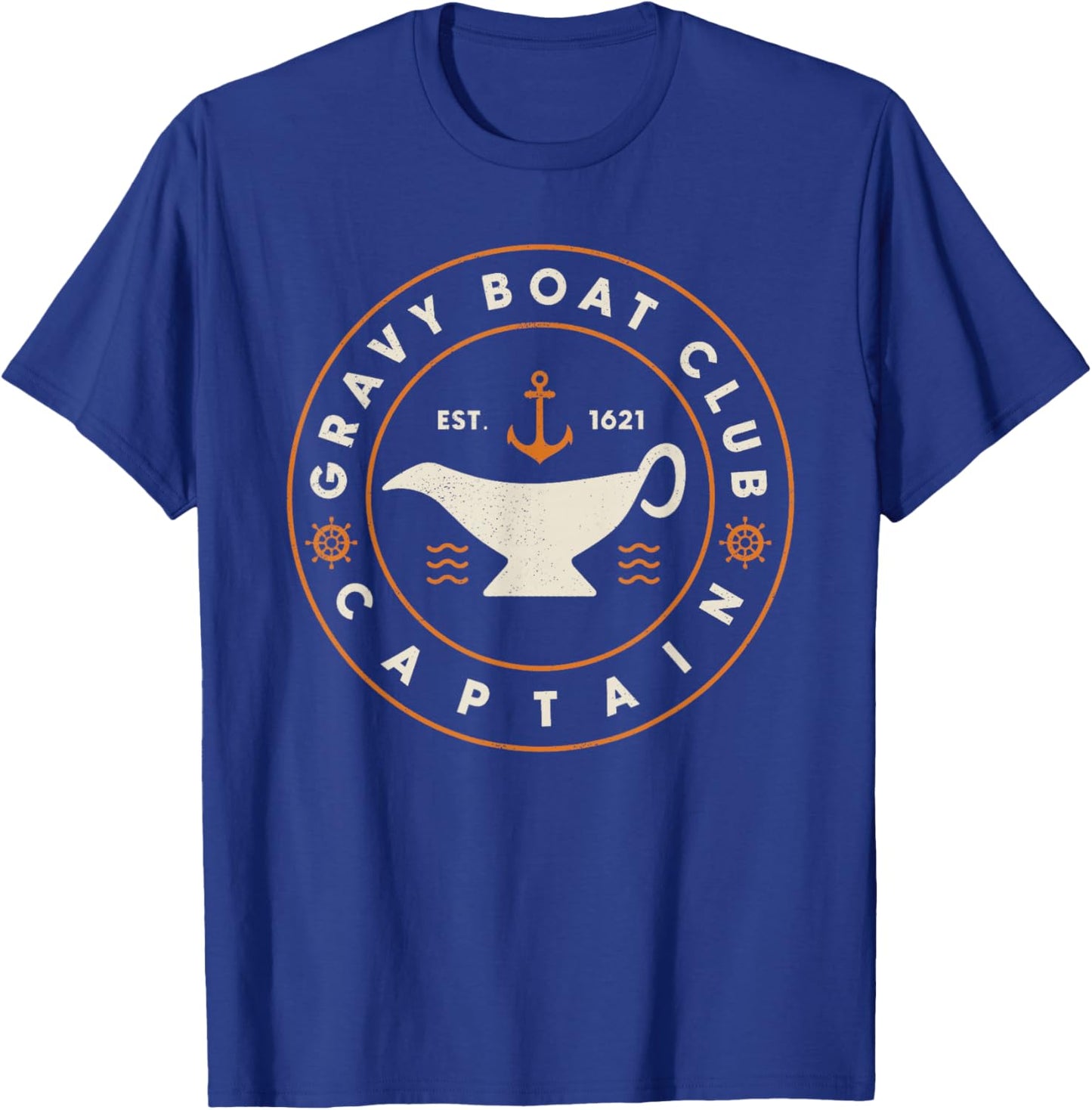 Funny Gravy Boat Captain Thanksgiving T-Shirt - T-Shirt | Royal