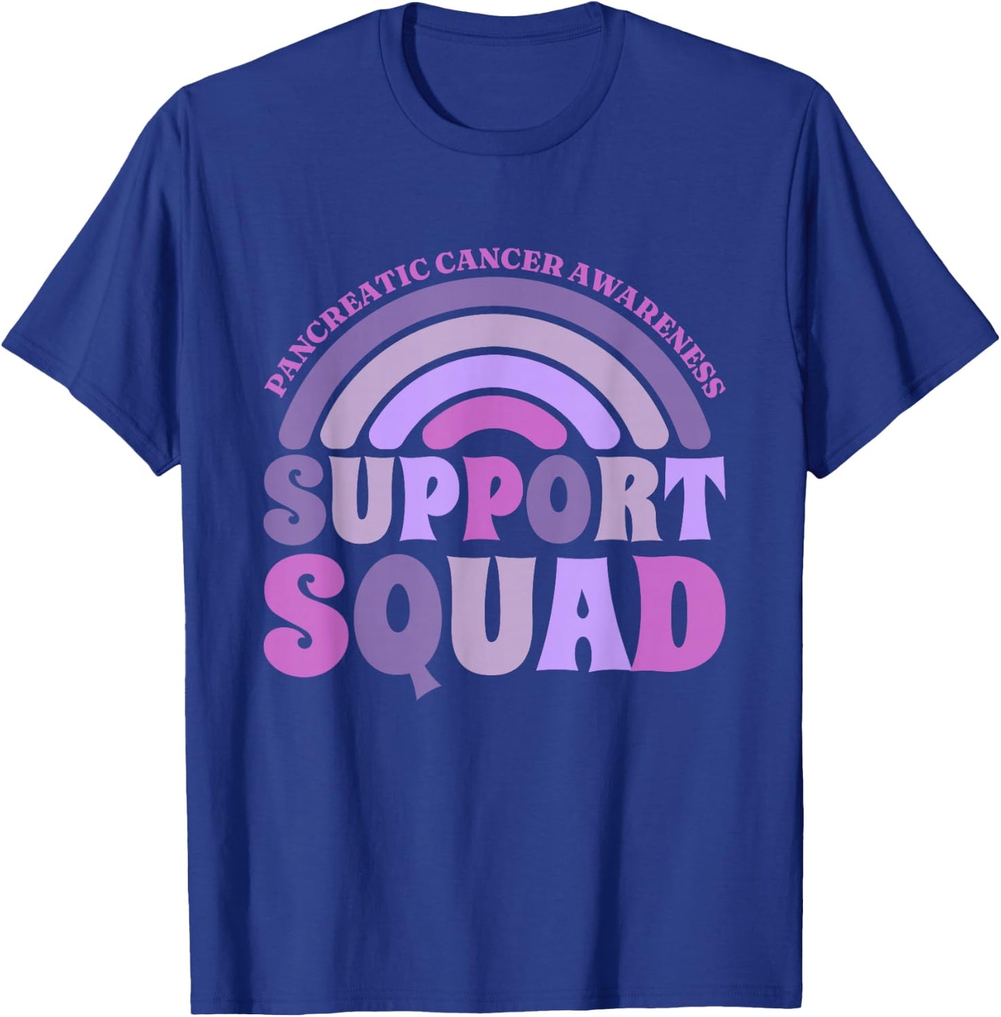 Support Squad Pancreatic Cancer Awareness, Pancreatic Cancer T-Shirt - T-Shirt | Royal