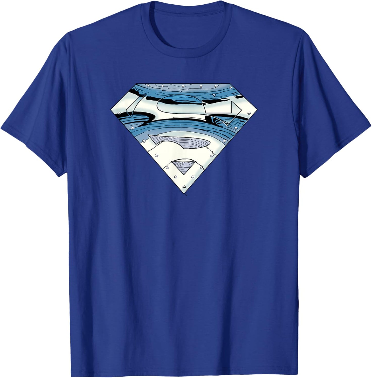 DC Comics Superman Steel Comic Style Iconic Logo T-Shirt - T-Shirt | Royal
