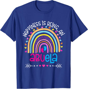 Happiness is being an abuela Rainbow mother's day 2022 T-Shirt - T-Shirt | Royal