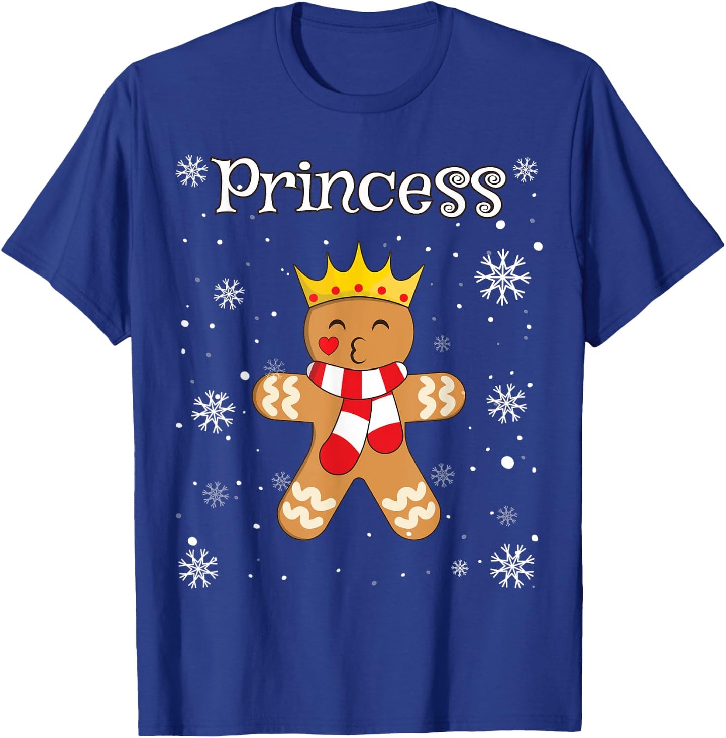 Princess Gingerbread Shirt Girls Funny Christmas Matching T-Shirt - T-Shirt | Royal
