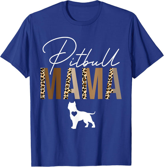 Pitbull mom shirts pitbull mama dog mom pet T-Shirt - T-Shirt | Royal