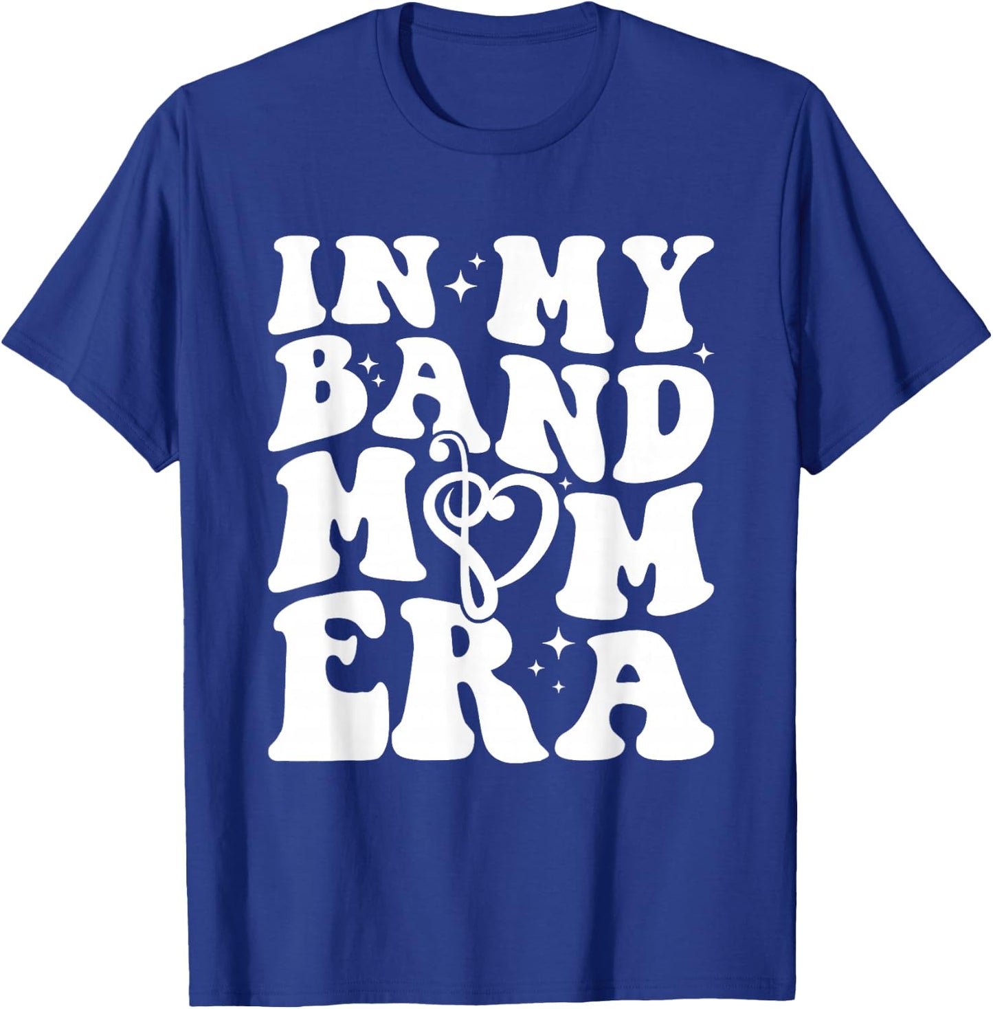 in My Band Mom Era Retro Groovy Funny T-Shirt - T-Shirt | Royal