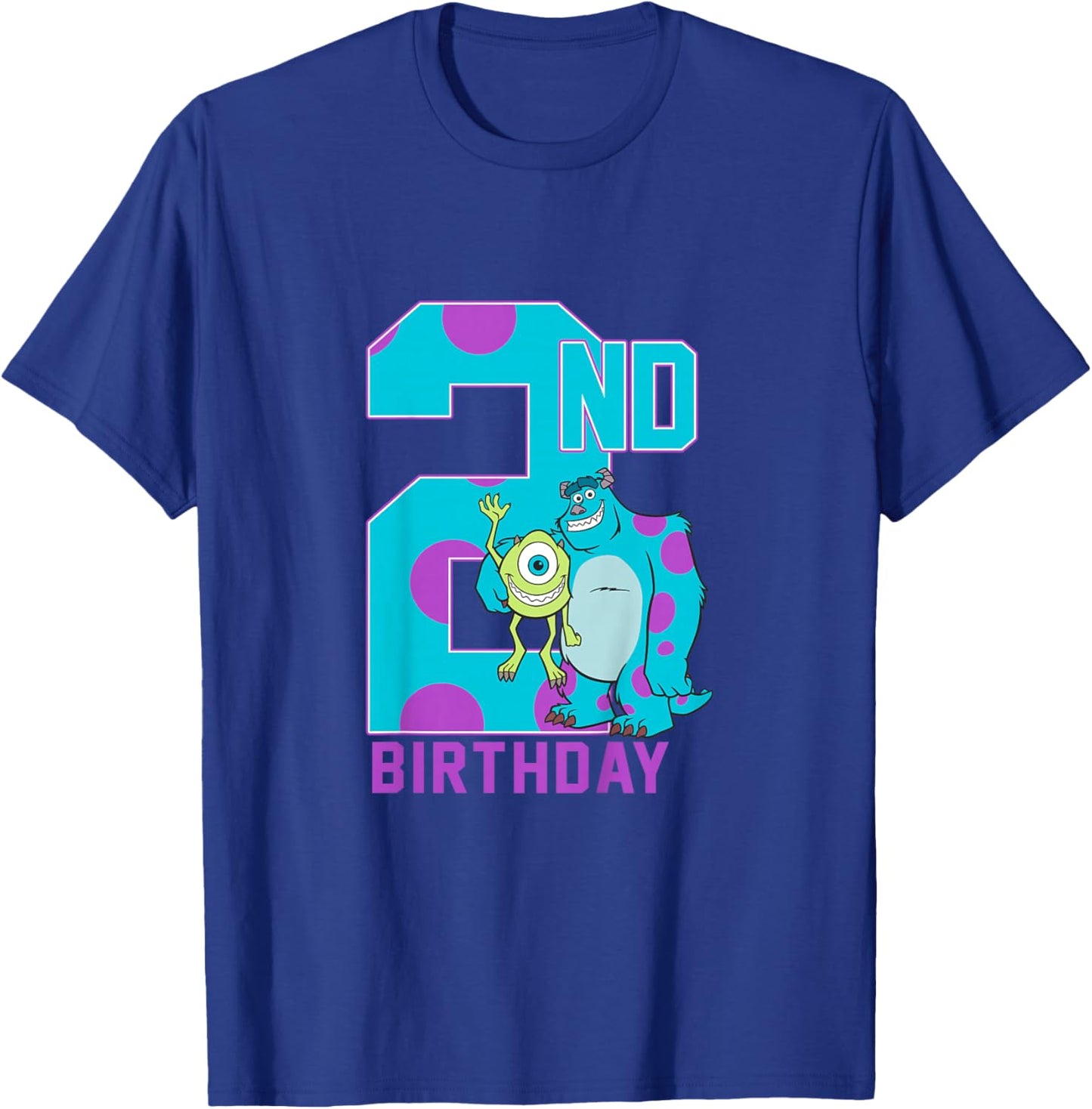 Kids Disney Pixar Monsters University Mike & Sully 2nd Birthday T-Shirt - T-Shirt | Royal