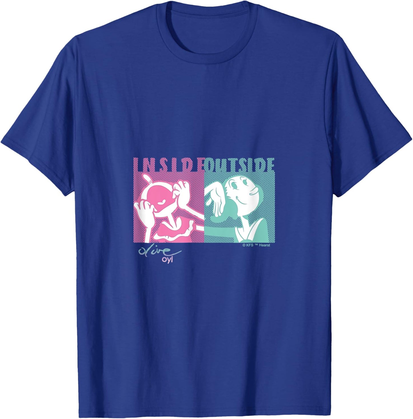 Olive Oyl's Express Yourself Collection "Outside Inside" T-Shirt - T-Shirt | Royal