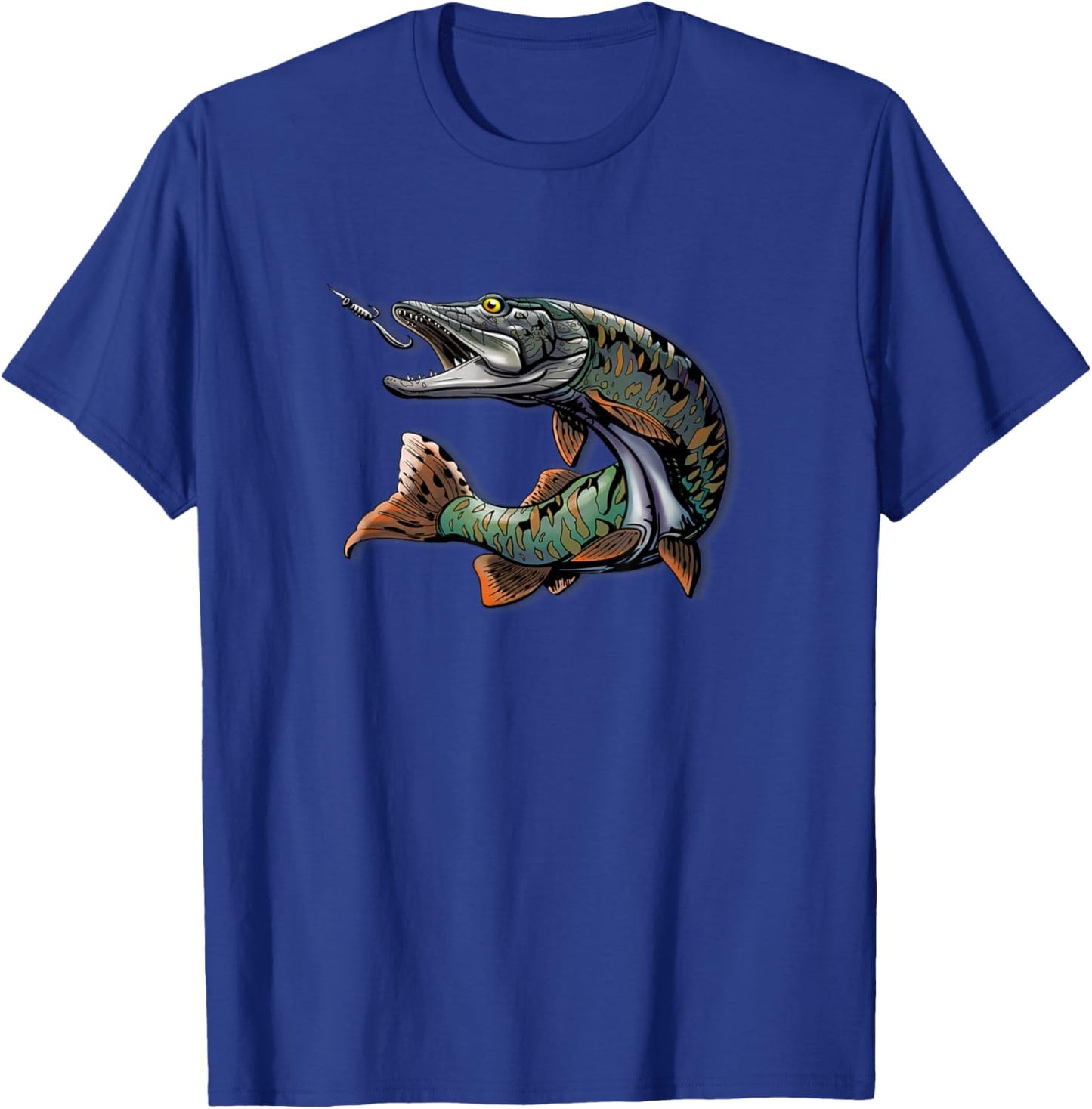 Musky Fishing Fisherman T-Shirt - T-Shirt | Royal