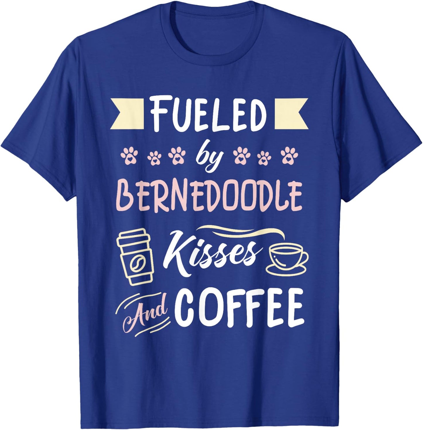 Mini Bernedoodle Mom Bernese Mountain Poo Coffee Lover T-Shirt - T-Shirt | Royal
