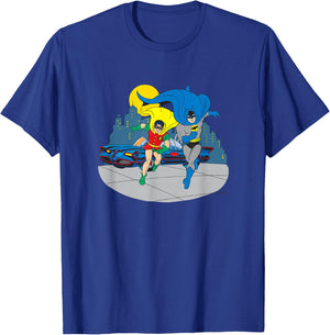 Batman and Robin Midnight Gotham Retro Vintage Comic Run T-Shirt - T-Shirt | Royal