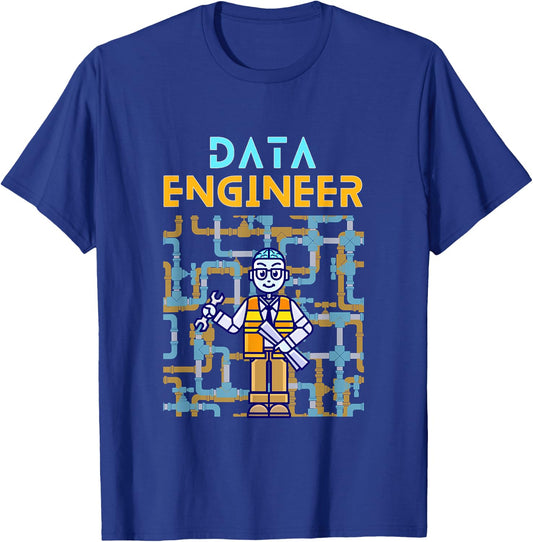 Data Engineer Data Analyst ETL Power BI Data Lake Warehouse T-Shirt - T-Shirt | Royal