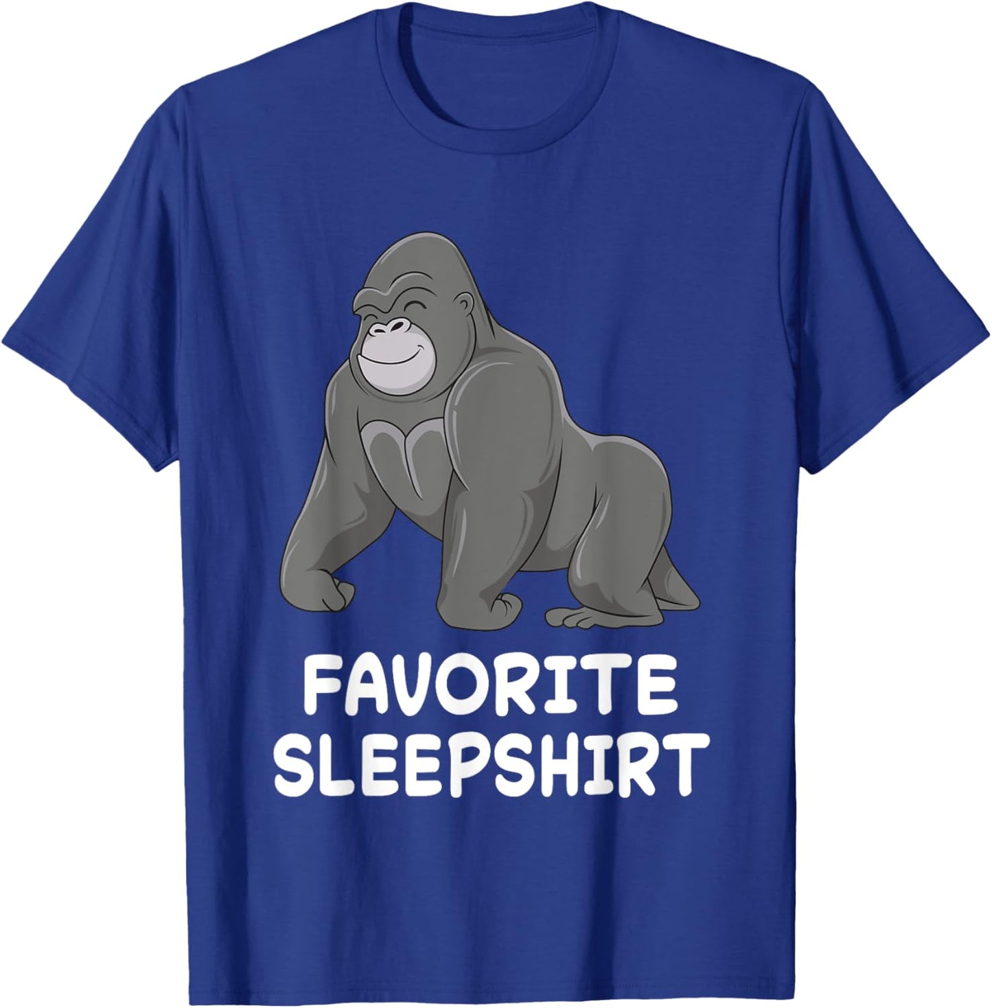 Gorilla Monkey Gorillas Nap Sleeping Sleep Pajama Nightgown T-Shirt - T-Shirt | Royal