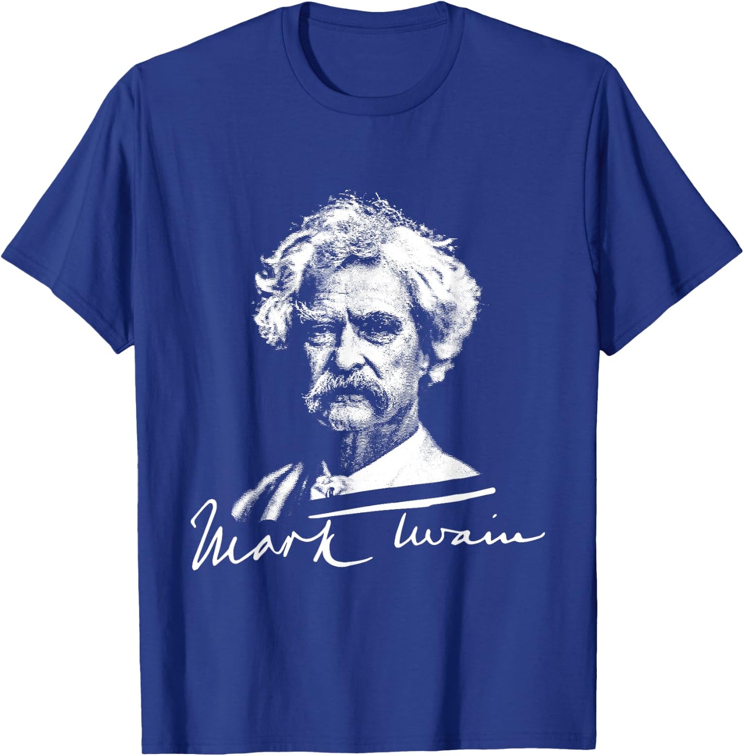 Mark Twain Old Gentleman Vintage Art T-Shirt - T-Shirt | Royal