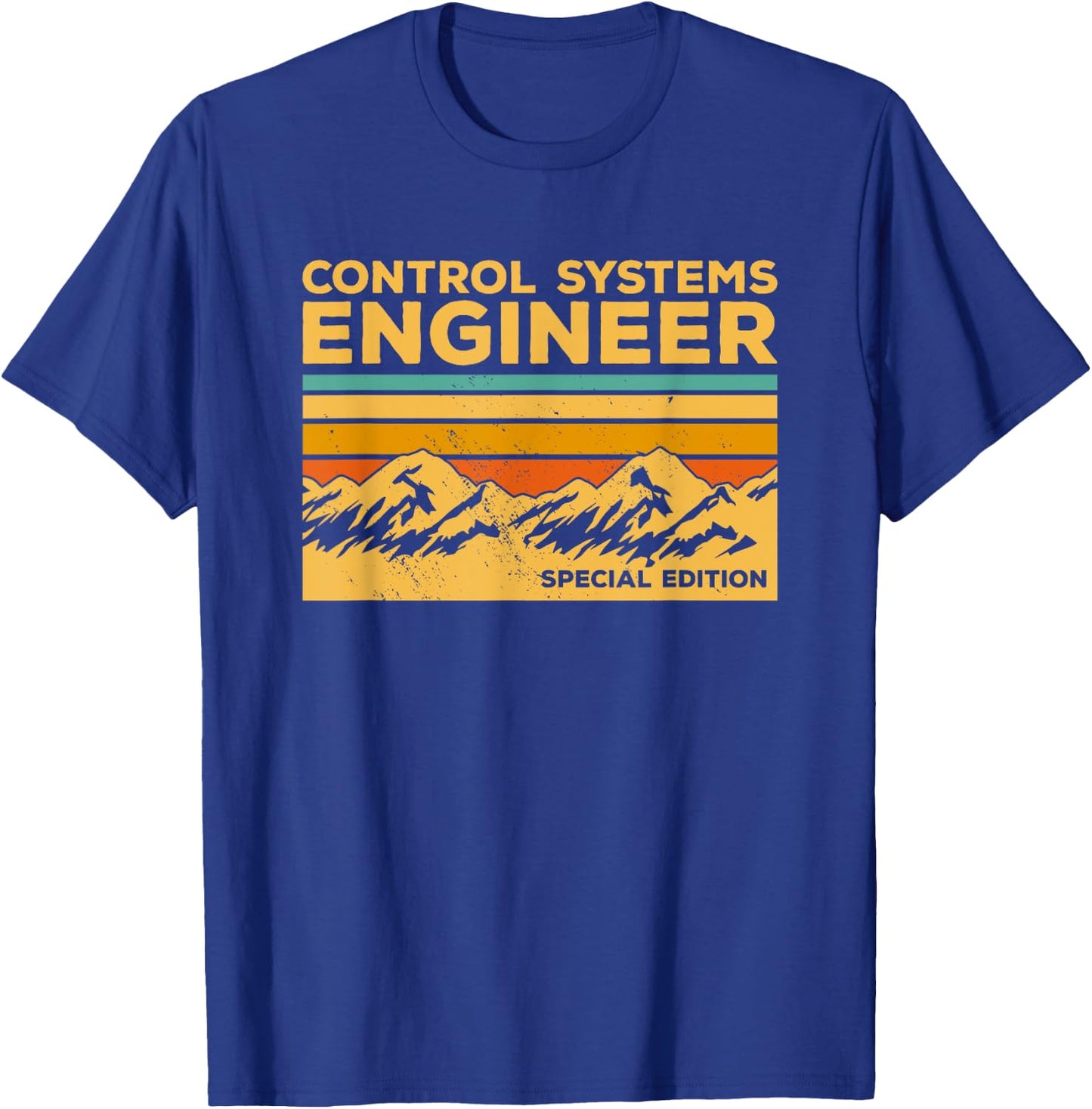 Vintage Control Systems Engineer Engineering T-Shirt - T-Shirt | Royal