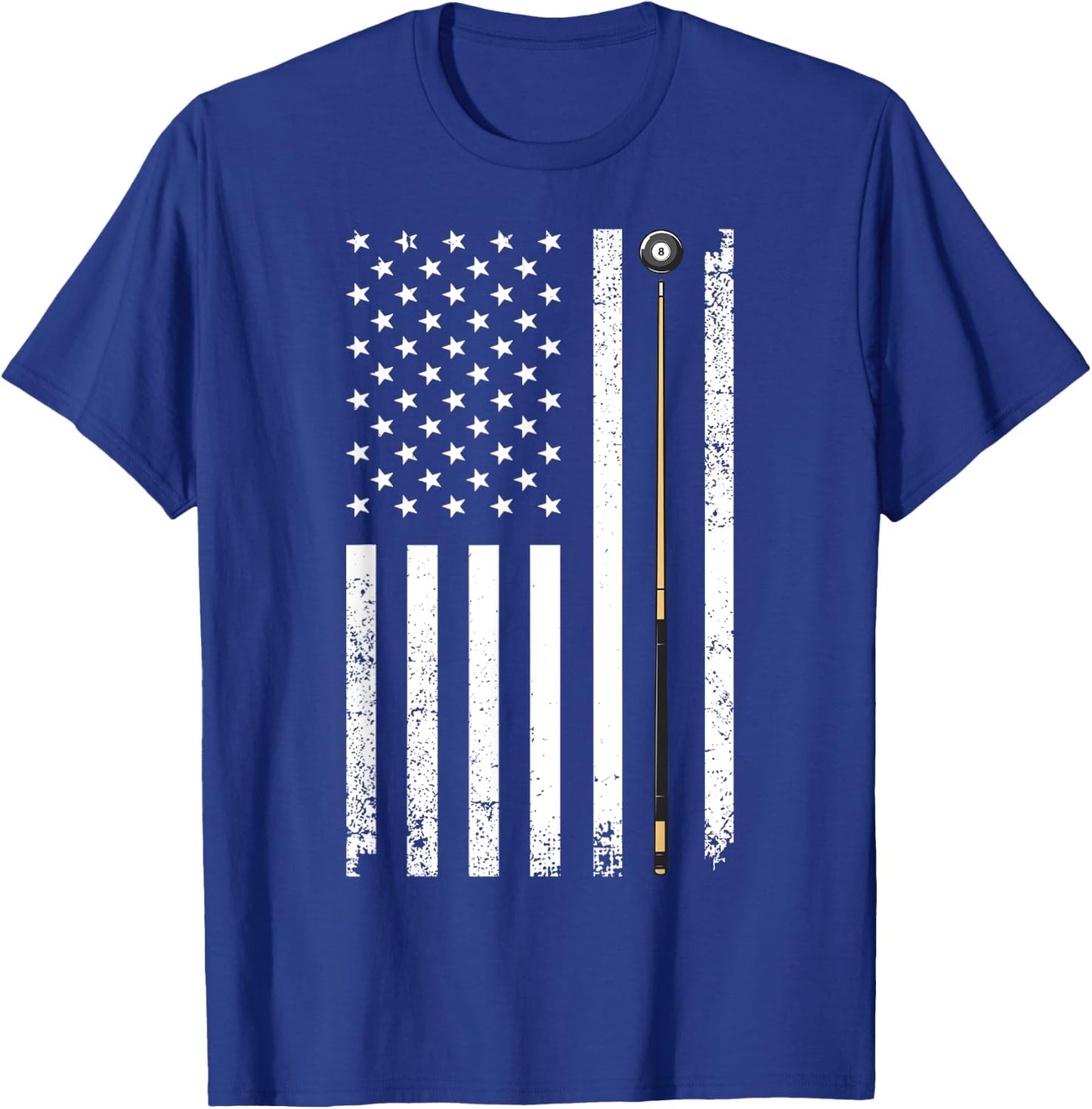 Funny US Flag Billiards Design Women Billiard Player T-Shirt - T-Shirt | Royal