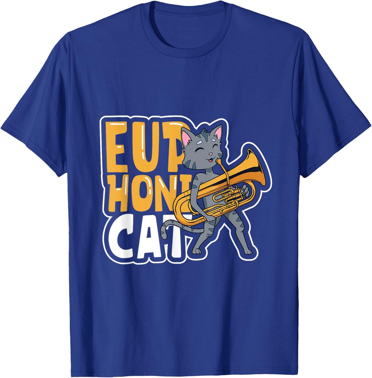 Euphonicat - Cat with euphonium T-Shirt - T-Shirt | Royal