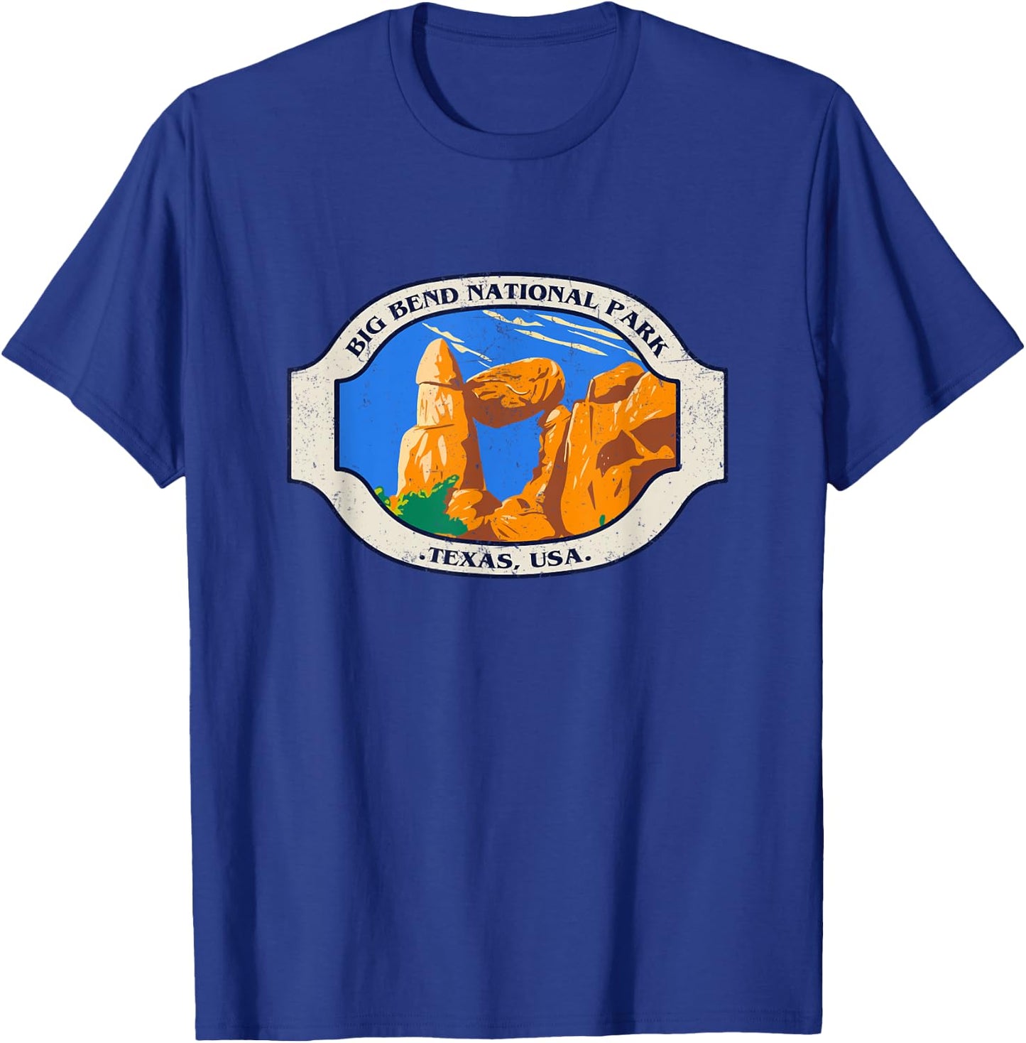 Vintage Big Bend National Park Balanced Rock Texas T-Shirt - T-Shirt | Royal