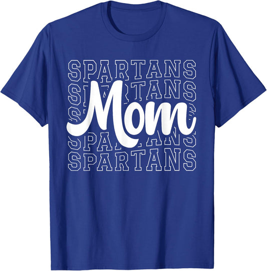 Spartans Sports Mascot - For Spartans Game Day Mom Momma T-Shirt - T-Shirt | Royal