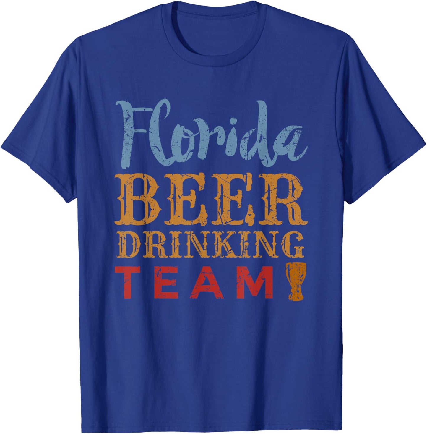Florida Beer Drinking Team Vintage Style T-Shirt - T-Shirt | Royal