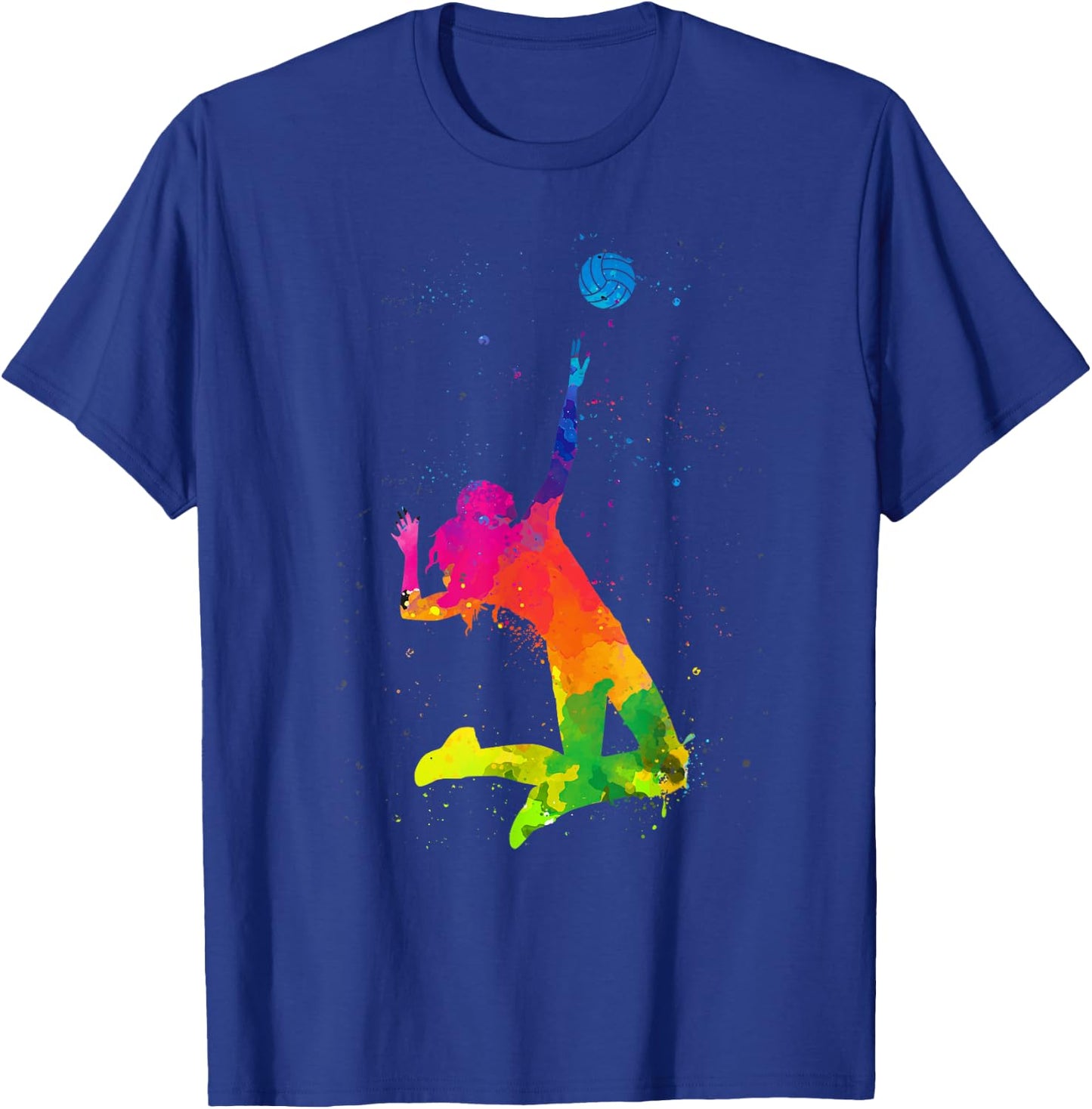 Funny Volleyball Art Men Boy Girl Volleyball Lover T-Shirt - T-Shirt | Royal