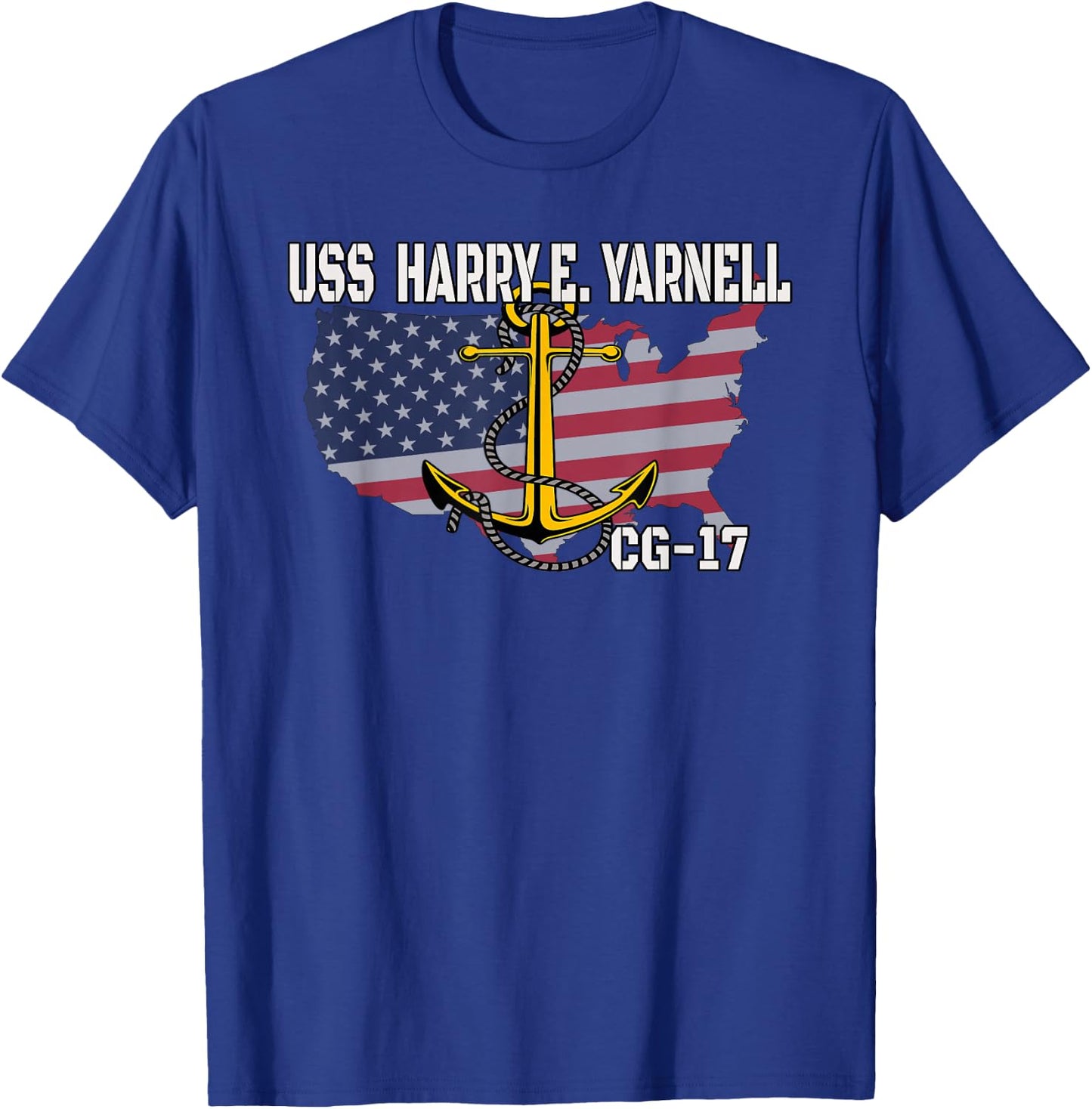 USS Harry E. Yarnell CG-17 Cruiser Veterans Father Grandpa T-Shirt - T-Shirt | Royal