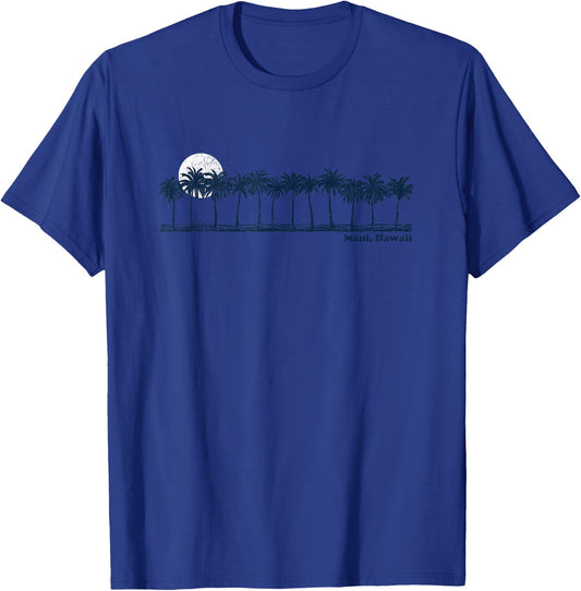 Maui Vintage 70s Retro Throwback Design T-Shirt - T-Shirt | Royal