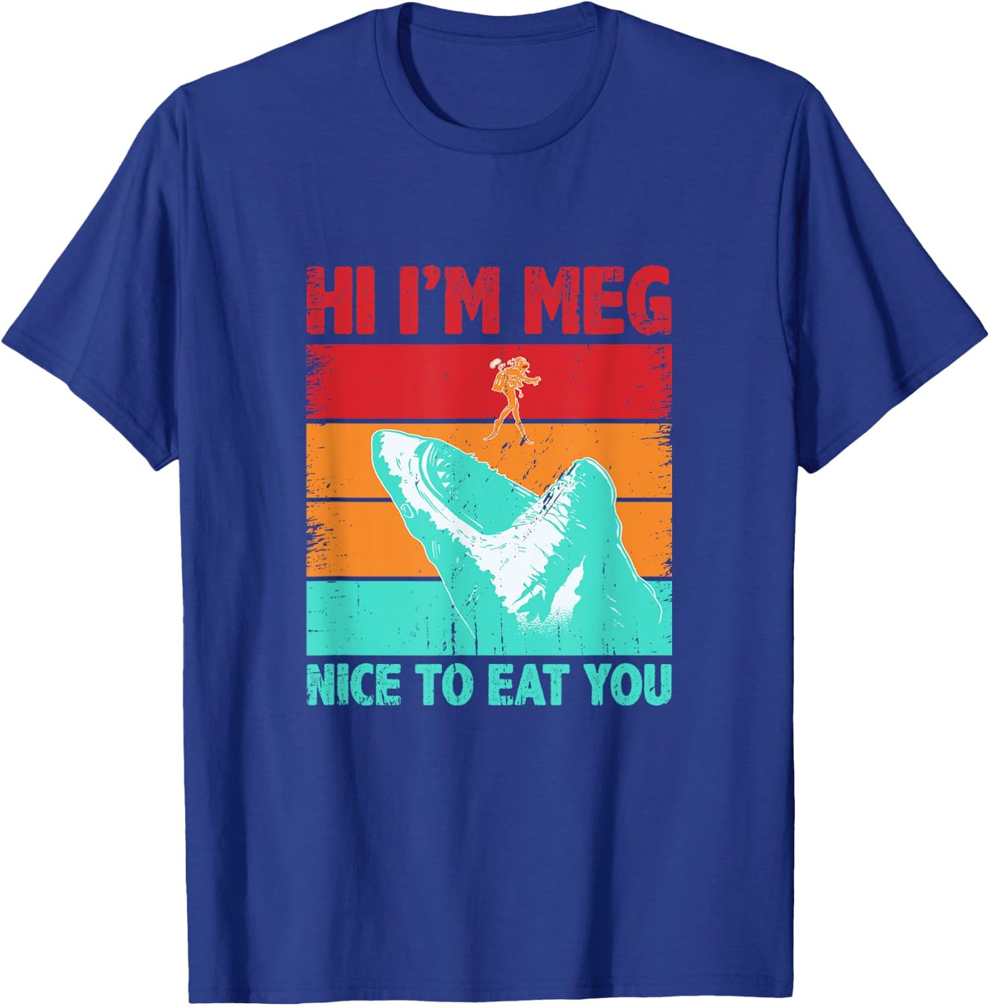 Nice To Eat You Shark Saying Shark Costume Funny Shark Lover T-Shirt - T-Shirt | Royal